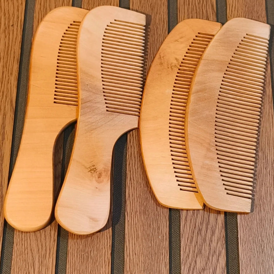 Wooden Comb Set of 4 for Hair Best Wooden Hair Combs