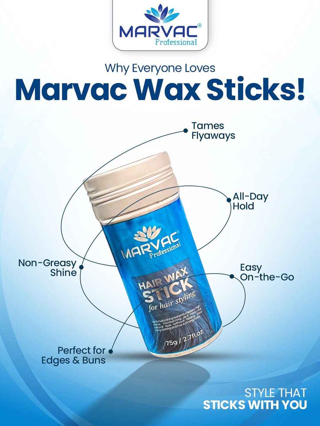 MARVAC Hair Wax Stick - 75 g