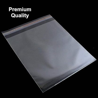Saree Covers 14x18 Inch – Transparent Self-Adhesive Polythene Bags for Pre-Pleated Sarees