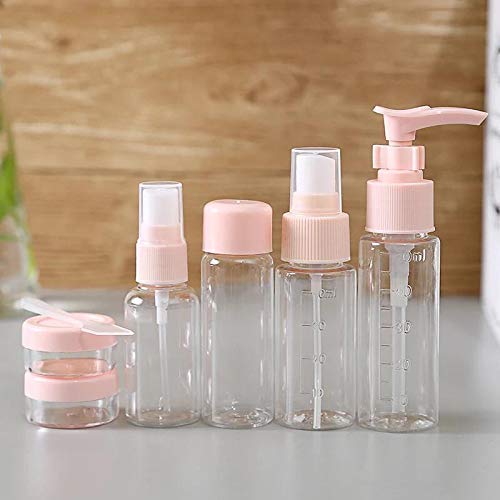 Plastic Portable Travel Size Empty Bottles for Makeup Cosmetic Toiletries Liquid Containers with Bag