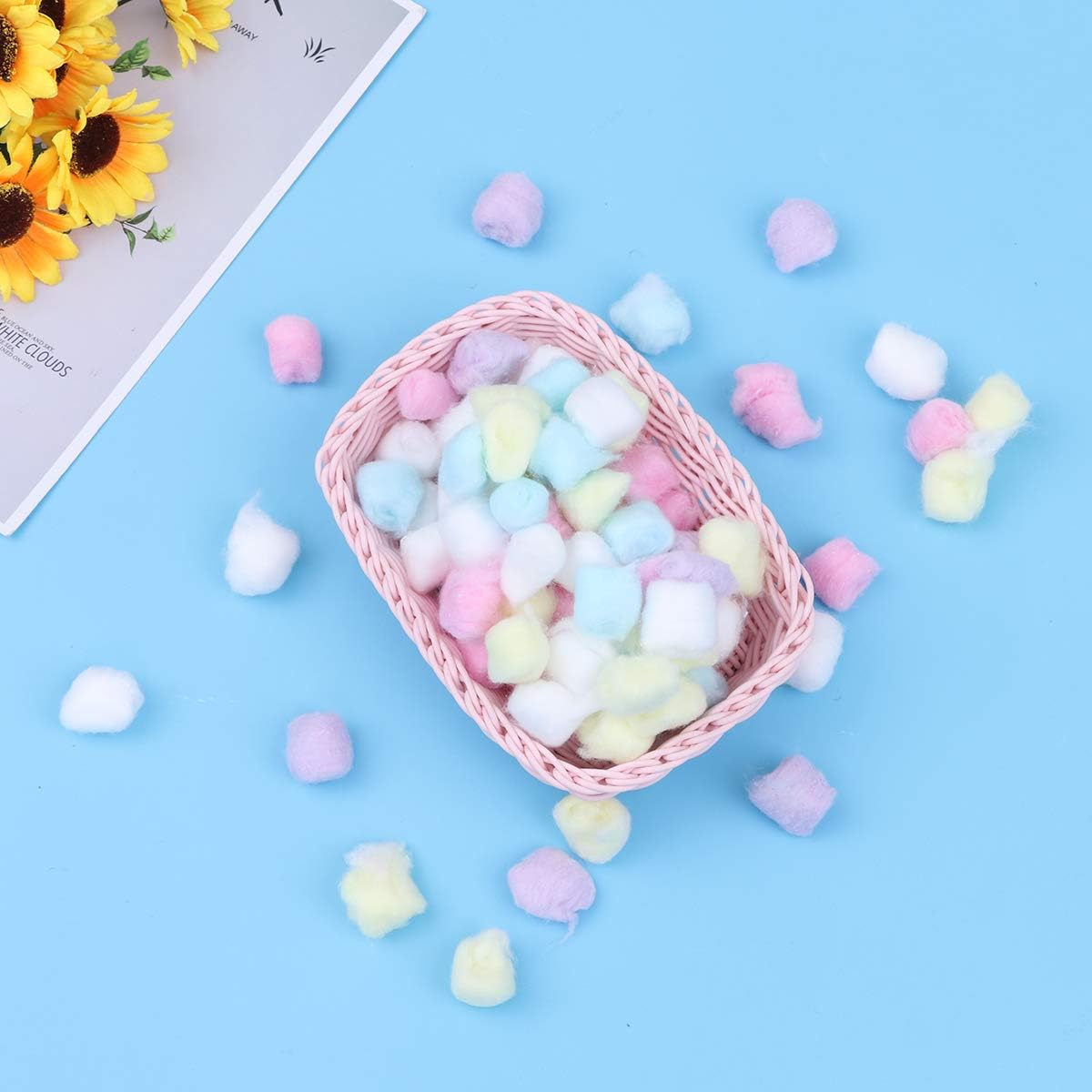 Face cleansing Cotton balls buds for nail polish & face make-up removal pad (50pcs-multicolor)
