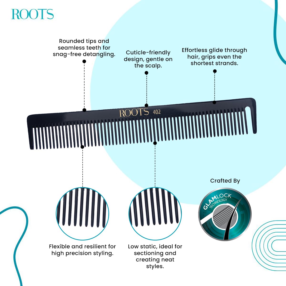 ROOTS - Professional Hair Cutting Comb -Model No. 402