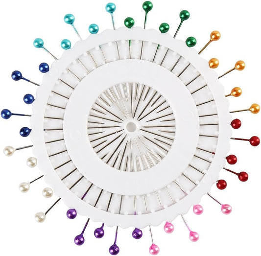 Mixed Colour - Pearl Head Pins - Sewing Pin for Tailor, Dressmaking, Patchwork, Wedding, Florist, Decoration, Art and Craft - Multipurpose