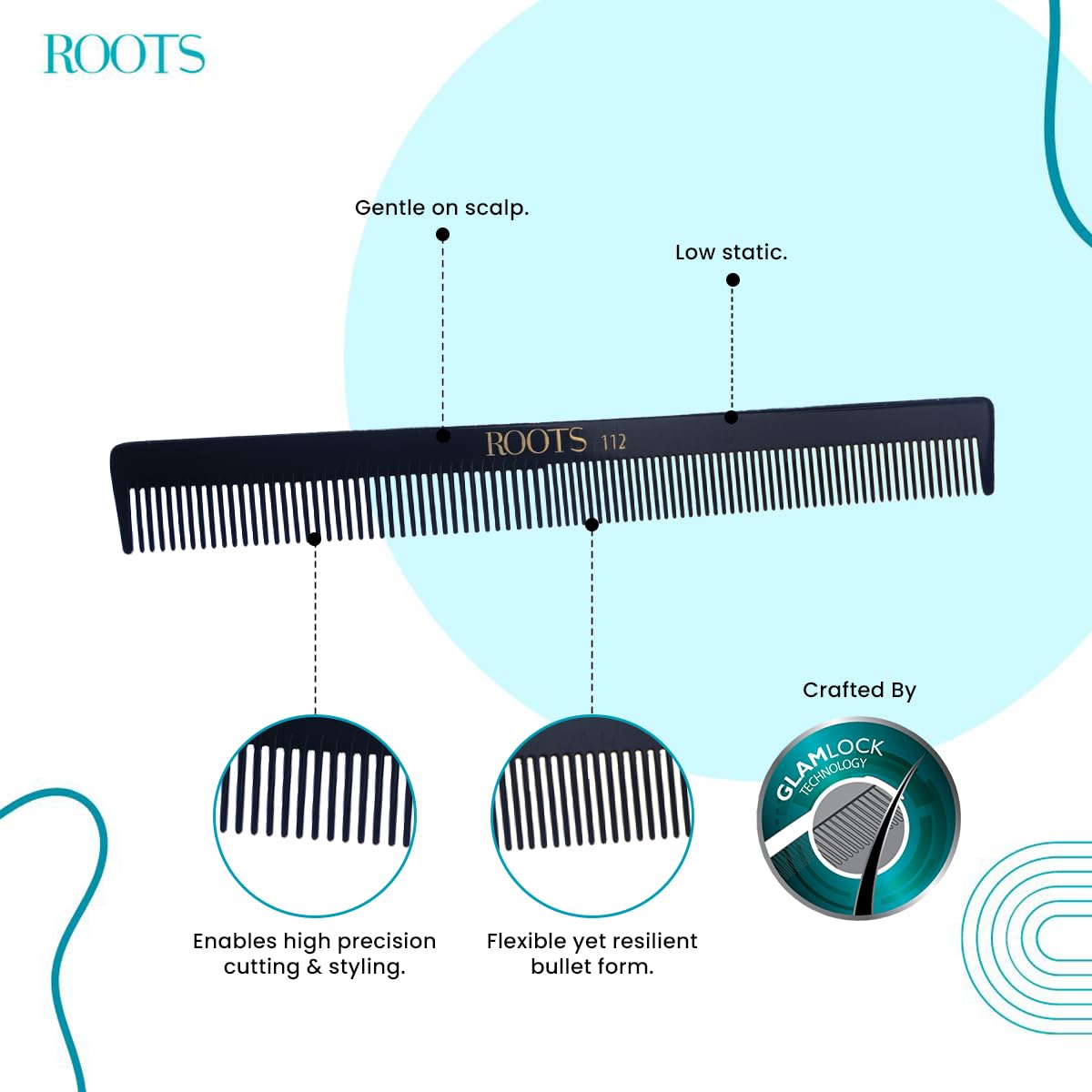 ROOTS - Professional Hair Cutting Comb -Model No. 112