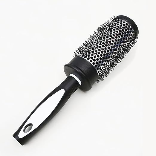 Blow Dry Hot Curling Round Hair Styling Brush For Blow Drying, Styling, Curling, Straighten For All Type Hairs Women & Men (Black and White)