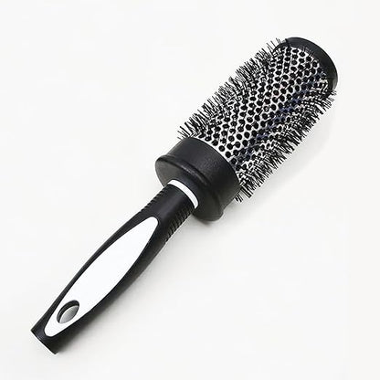 Blow Dry Hot Curling Round Hair Styling Brush For Blow Drying, Styling, Curling, Straighten For All Type Hairs Women & Men (Black and White)