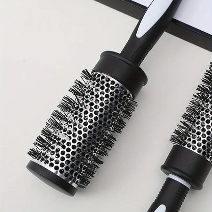 Blow Dry Hot Curling Round Hair Styling Brush For Blow Drying, Styling, Curling, Straighten For All Type Hairs Women & Men (Black and White)