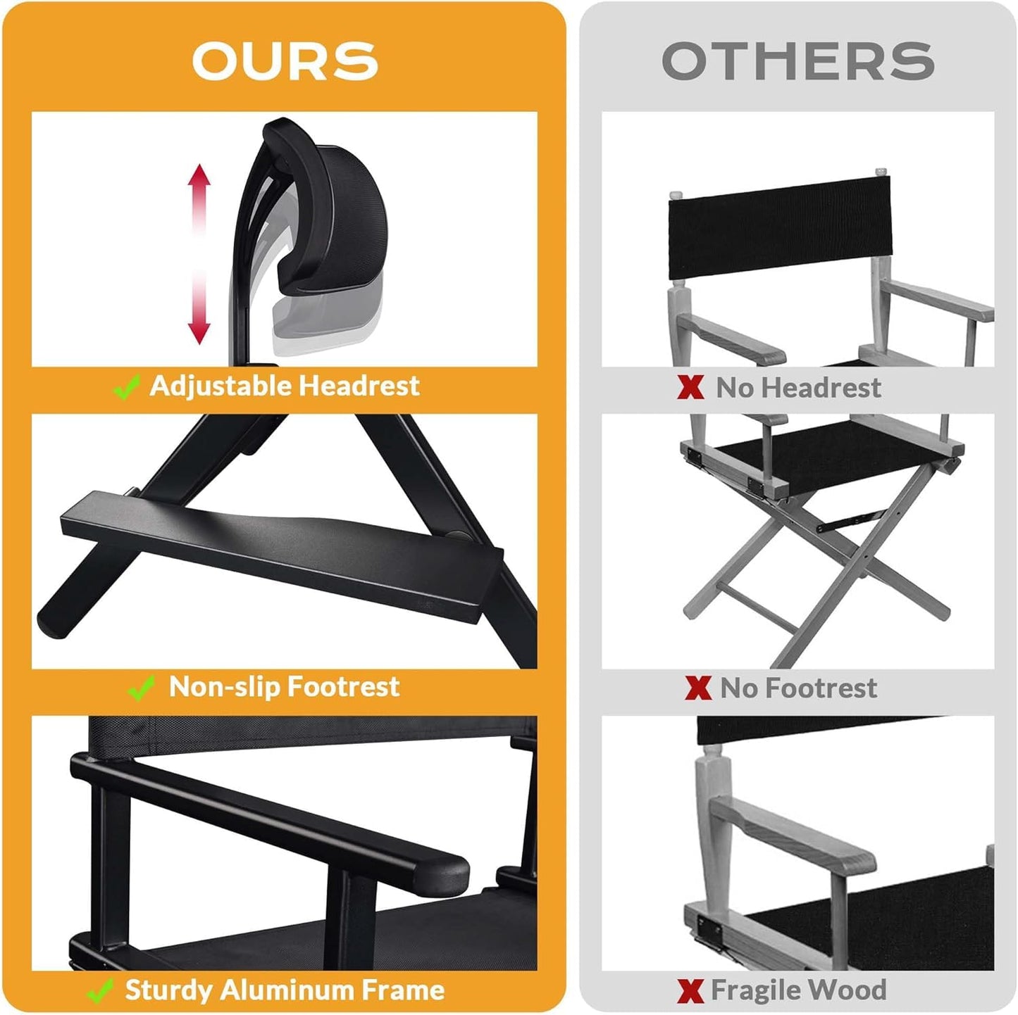 Makeup Chair with Headrest