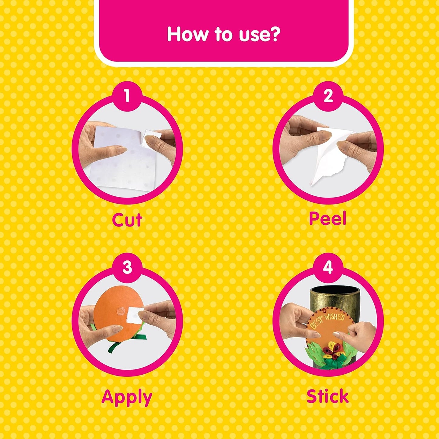 Fevicol Glue Drops For Instant And Non Messy, Easy To Use. Just Peel, Apply And Stick