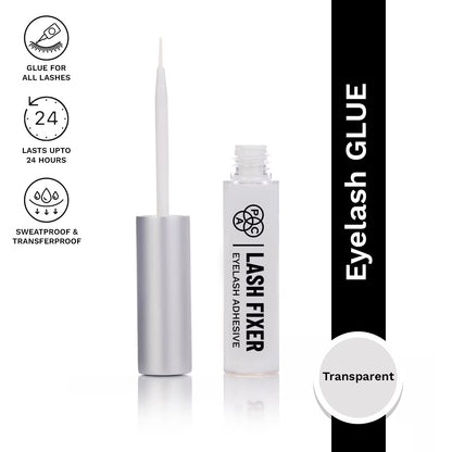 PAC Lash Fixer Eyelash Adhesive Transparent - 24H Hold, Quick Drying, Waterproof, Ultra Thin Brush