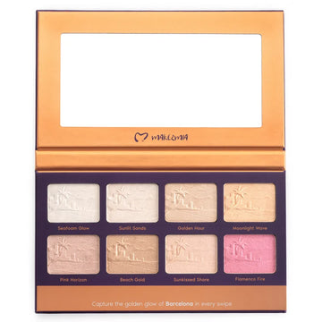 Makezmia WHEN IN BARCELONA - 8 Color Highlighter Palette
