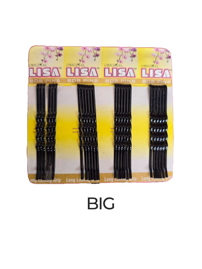 LISA Hair Pins (BOBBY PINS)– Small, Medium & Big Sizes *PER CARD*