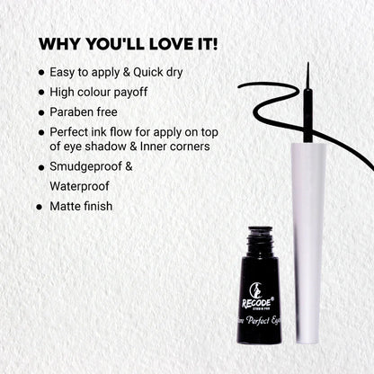 Recode Matte Black Eyeliner Liquid- 2.5 ML