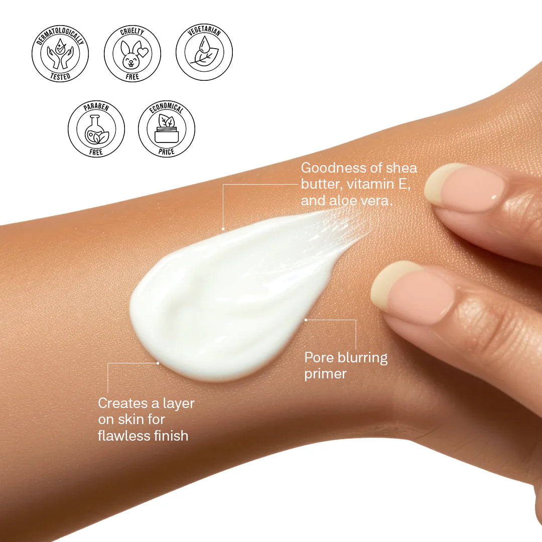 Flicka Silk Touch 3-in-1 Primer Moisturizer with SPF | Pore Blurring | Flicka Cosmetics