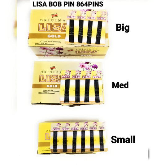 LISA Hair Pins (BOBBY PINS)– Small, Medium & Big Sizes *FULL BOX*