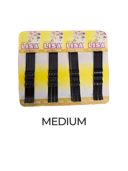LISA Hair Pins (BOBBY PINS)– Small, Medium & Big Sizes *PER CARD*