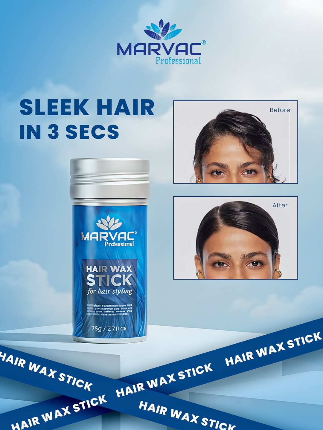 MARVAC Hair Wax Stick - 75 g