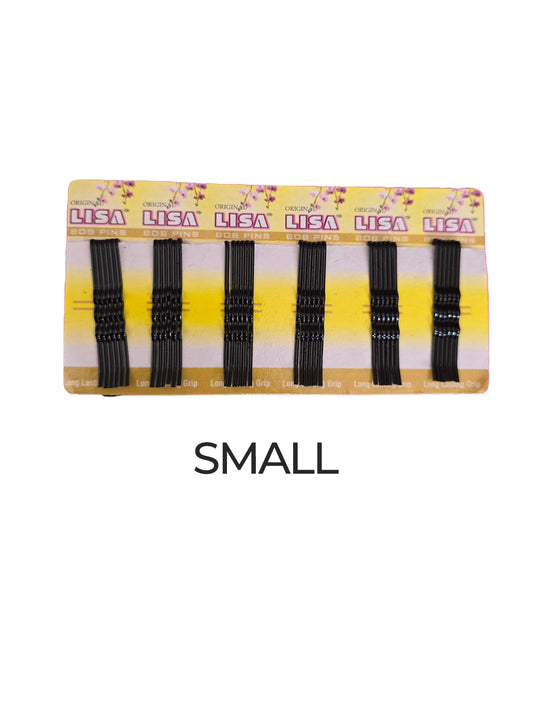 LISA Hair Pins (BOBBY PINS)– Small, Medium & Big Sizes *PER CARD*