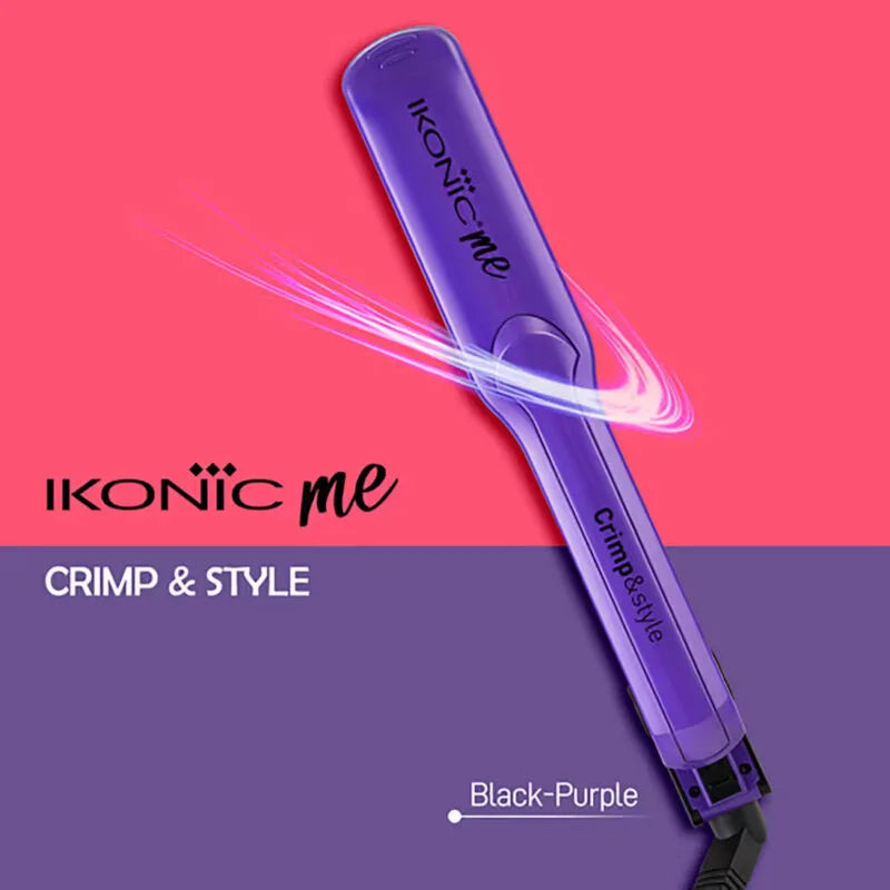 Ikonic Professional – Hair Crimper Crimp & Style 1.5 Inch Wide Texture Plates