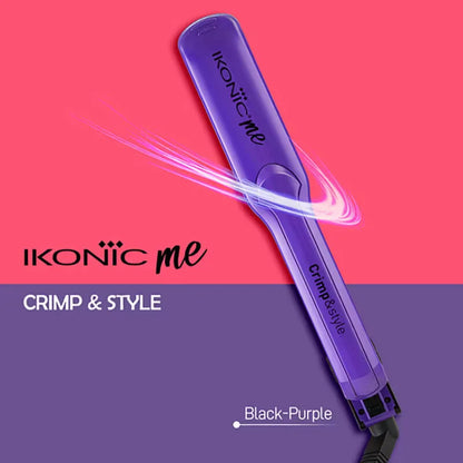 Ikonic Professional – Hair Crimper Crimp & Style 1.5 Inch Wide Texture Plates