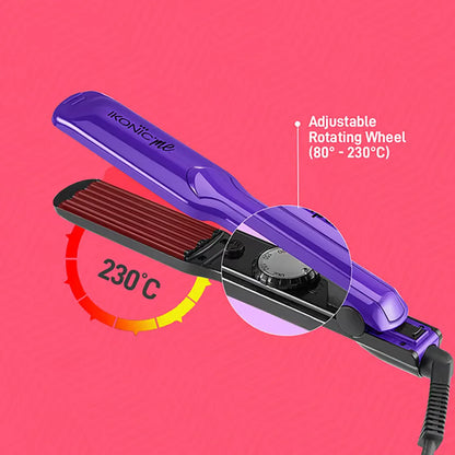 Ikonic Professional – Hair Crimper Crimp & Style 1.5 Inch Wide Texture Plates