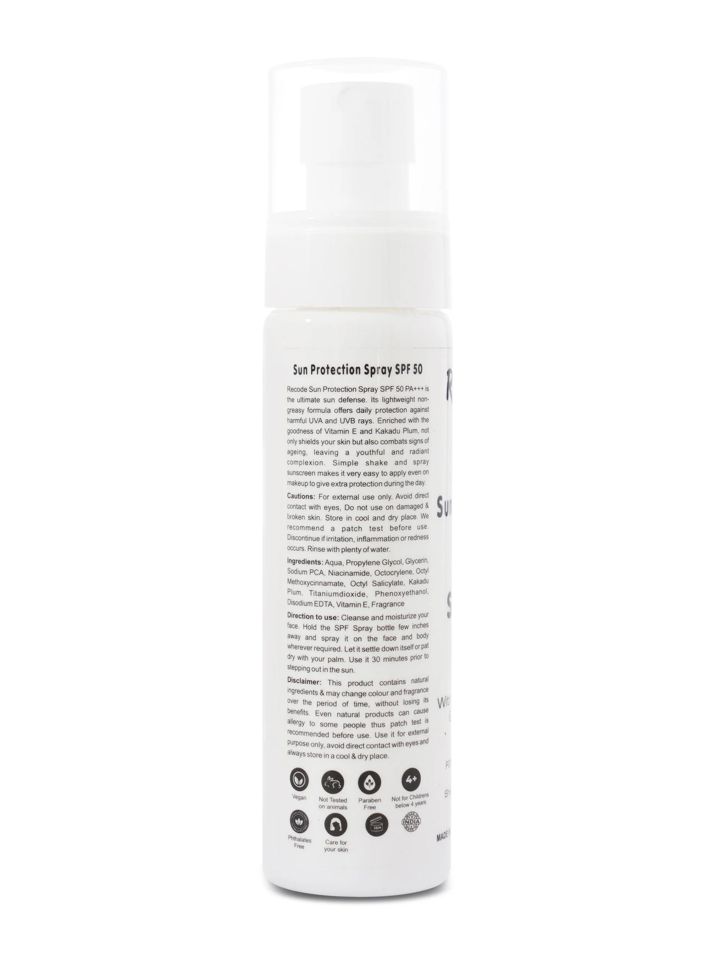 Recode Sun Protection Face Spray SPF50 PA+++ - 100 ML